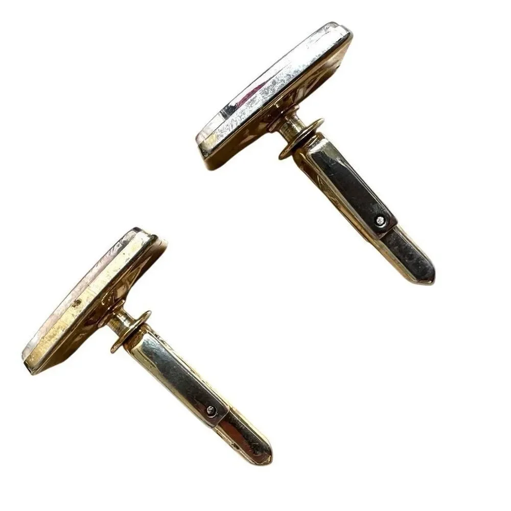 Vintage 1950s Hickok Fly Fishing Cufflinks – Red Feather in Lucite